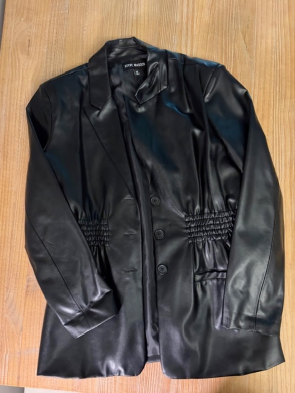 Steve Madden, Size Medium, Faux Leather Blazer